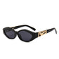 Acheter les Angular Cat-eye Sunglasses avec les temples en forme de jumping cheetah - AOMshop