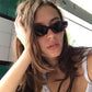 Acheter les Angular Cat-eye Sunglasses avec les temples en forme de jumping cheetah - AOMshop