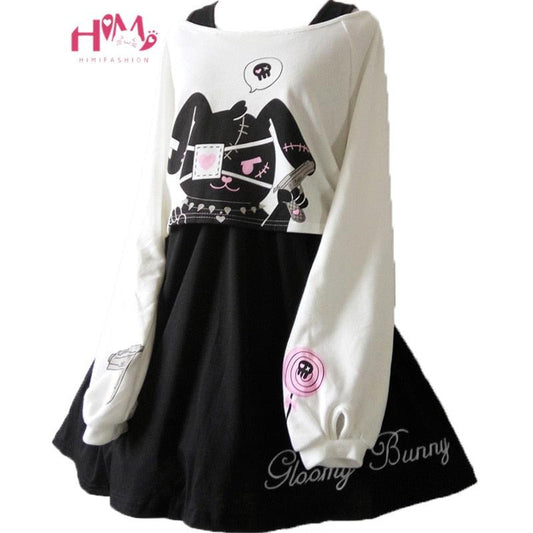 Acheter une Robe de Lapin Kawaii Lolita Japonaise 2022 en Deux Pièces