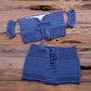 "Achetez en ligne le bikini bohème en crochet pour femmes - AOMshop" Blue