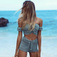 "Achetez en ligne le bikini bohème en crochet pour femmes - AOMshop"