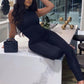 "Achetez la combinaison d'été Sibybo noire pour femmes chez AOMshop" Black