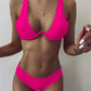 "Achetez le Bikini Fleuri pour Femmes chez AOMshop - Été 2023" Rose Red