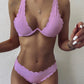 "Achetez le Bikini Fleuri pour Femmes chez AOMshop - Été 2023" Purple