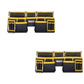 Achetez le sac à outils Oxford épais pour ceinture AOMshop Black Double hook 2pcs