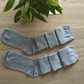 Achetez les meilleurs chaussettes longues en coton pour femme | AOMshop Light Gray
