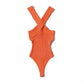 Achetez un body croisé stretch col halter pour femme - AOMshop