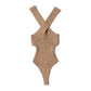 Achetez un body croisé stretch col halter pour femme - AOMshop Khaki One size