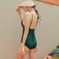 Achetez un maillot de bain une pièce sexy dos nu pour femme - AOMshop