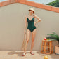Achetez un maillot de bain une pièce sexy dos nu pour femme - AOMshop