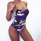 Achetez un maillot de bain une-pièce slim-fit avec bretelles - AOMshop Purple
