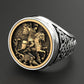 Bague Homme Style Punk Cool Rome Soldier Horse Dragon - Bijoux Mode