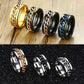 "Bague Spinner pour Homme en Acier Inoxydable avec Chaîne Cubaine 8mm
