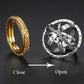 "Bague boule astronomie pour homme et femme en argent"