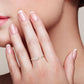Bague en Or Jaune 9K avec Zircons Blancs pour Femme
