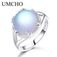 Bagues en argent sterling 925 UMCHO avec pierres gemmes colorées Aurora Borealis pour femmes China Blue Ring