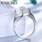 Bagues en argent sterling 925 UMCHO avec pierres gemmes colorées Aurora Borealis pour femmes