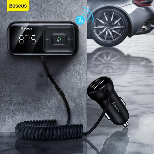 Baseus Transmetteur FM Bluetooth pour voiture avec chargeur USB