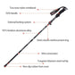 Bâton de marche nordique pliant Portable extérieur 1PC 250G bâton de randonnée de pôle de Trekking ultraléger