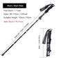 Bâton de marche nordique pliant Portable extérieur 1PC 250G bâton de randonnée de pôle de Trekking ultraléger Black Short