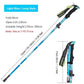 Bâton de marche nordique pliant Portable extérieur 1PC 250G bâton de randonnée de pôle de Trekking ultraléger Light Blue Long