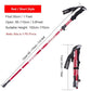 Bâton de marche nordique pliant Portable extérieur 1PC 250G bâton de randonnée de pôle de Trekking ultraléger Red Short