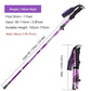 Bâton de marche nordique pliant Portable extérieur 1PC 250G bâton de randonnée de pôle de Trekking ultraléger Purple Short