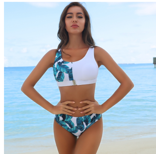 Bikini Zipper Femme - Maillot de Bain Européen et Américain | AOMshop Green