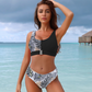 Bikini Zipper Femme - Maillot de Bain Européen et Américain | AOMshop Black c