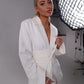 Blazer femme slim-fit avec ceinture | Costume de travail élégant pour femme
