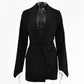 Blazer femme slim-fit avec ceinture | Costume de travail élégant pour femme Black Free Belt