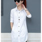 Blouses Longues Femme en Mousseline de Soie white
