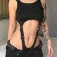 "Body Sexy Sweetown avec Découpes et Boucle - Tenue Gothique et Techwear pour Femmes"
