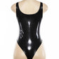 "Bodysuit en Cuir PU Noir pour Femme - Style Sexy et Élégant"