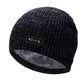 Bonnet tricoté pour homme et femme avec fourrure black gray One Size
