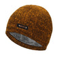 Bonnet tricoté pour homme et femme avec fourrure yellow One Size
