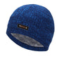 Bonnet tricoté pour homme et femme avec fourrure blue One Size