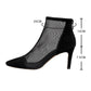 Bottes en maille sexy pour femmes - talons hauts pointus pour chaussures féminines élégantes