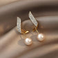 Boucles d'oreilles géométriques avec perles