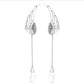 Boucles d'oreilles pendantes bohème avec ailes d'ange et cristaux