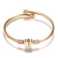 Bracelet Coeur en Acier Inoxydable avec Lettre en Charme - Couleur Or Rose SZ1143-J
