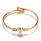 Bracelet Coeur en Acier Inoxydable avec Lettre en Charme - Couleur Or Rose SZ1143-D
