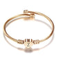 Bracelet Coeur en Acier Inoxydable avec Lettre en Charme - Couleur Or Rose SZ1143-Z