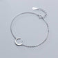 "Bracelet Minimaliste Lune en Argent 925"