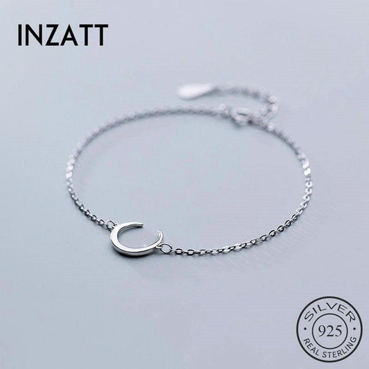 "Bracelet Minimaliste Lune en Argent 925"