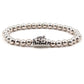Bracelet boule CZ 6mm pour homme et femme Platinum Plated