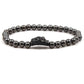 Bracelet boule CZ 6mm pour homme et femme Antique Bronze Plated