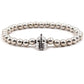 Bracelet boule CZ 6mm pour homme et femme Antique Copper Plated