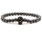 Bracelet boule CZ 6mm pour homme et femme Black Gun Plated