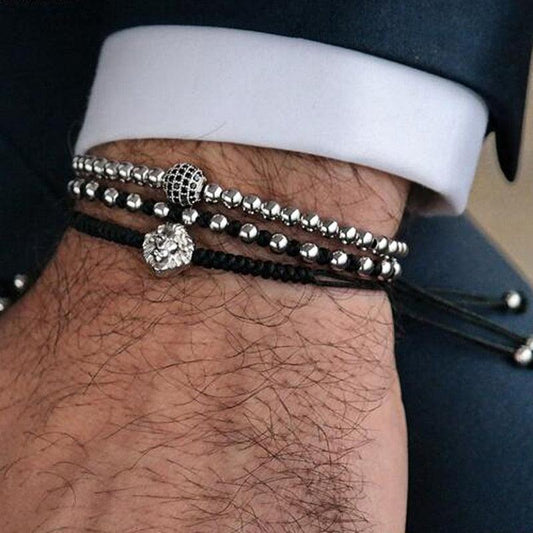 Bracelet boule CZ 6mm pour homme et femme